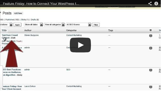 Feature Friday: How to Connect Your WordPress to Your Crowd Content ...