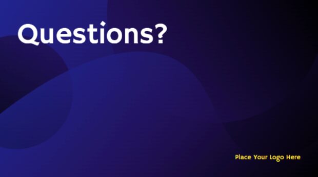 Questions slide for audience interaction at the end of a content creation presentation.
